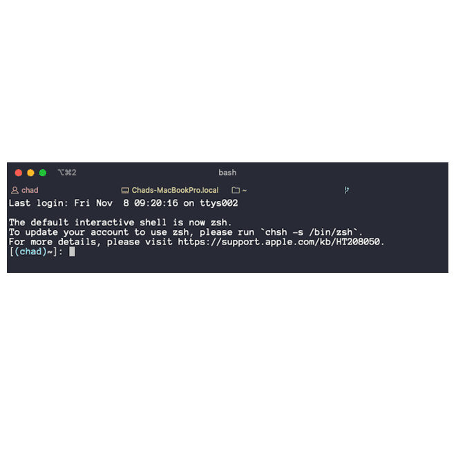 bash message